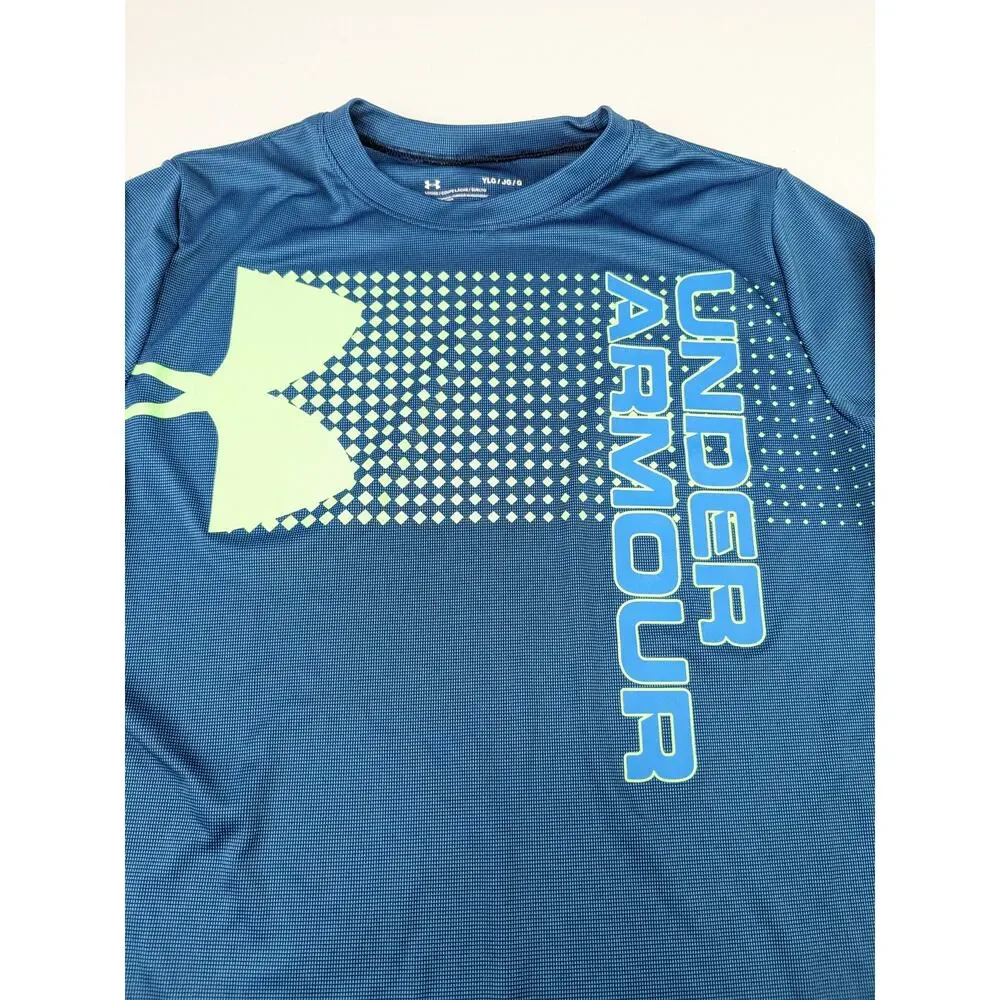 Under Armour Blue Athletic LS Shirt - Youth Large